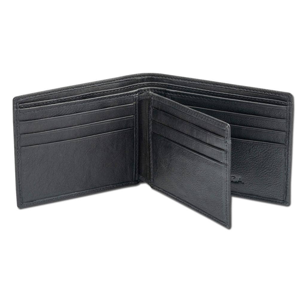 NA KOA Hawaiian tattoo wallet with flip ID Art Ohana by Sams (open)