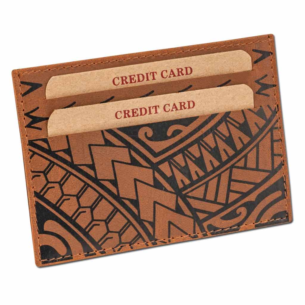 Samoan tattoo card holder - Art: "Hiku" by Eugene Ta'ase Bro