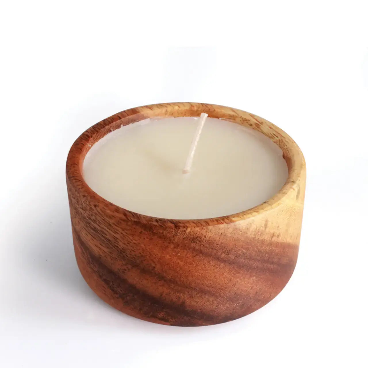 Island Soap and Candle Works Coconut Monkeypod Wood Bowl Candle with Coconut wax