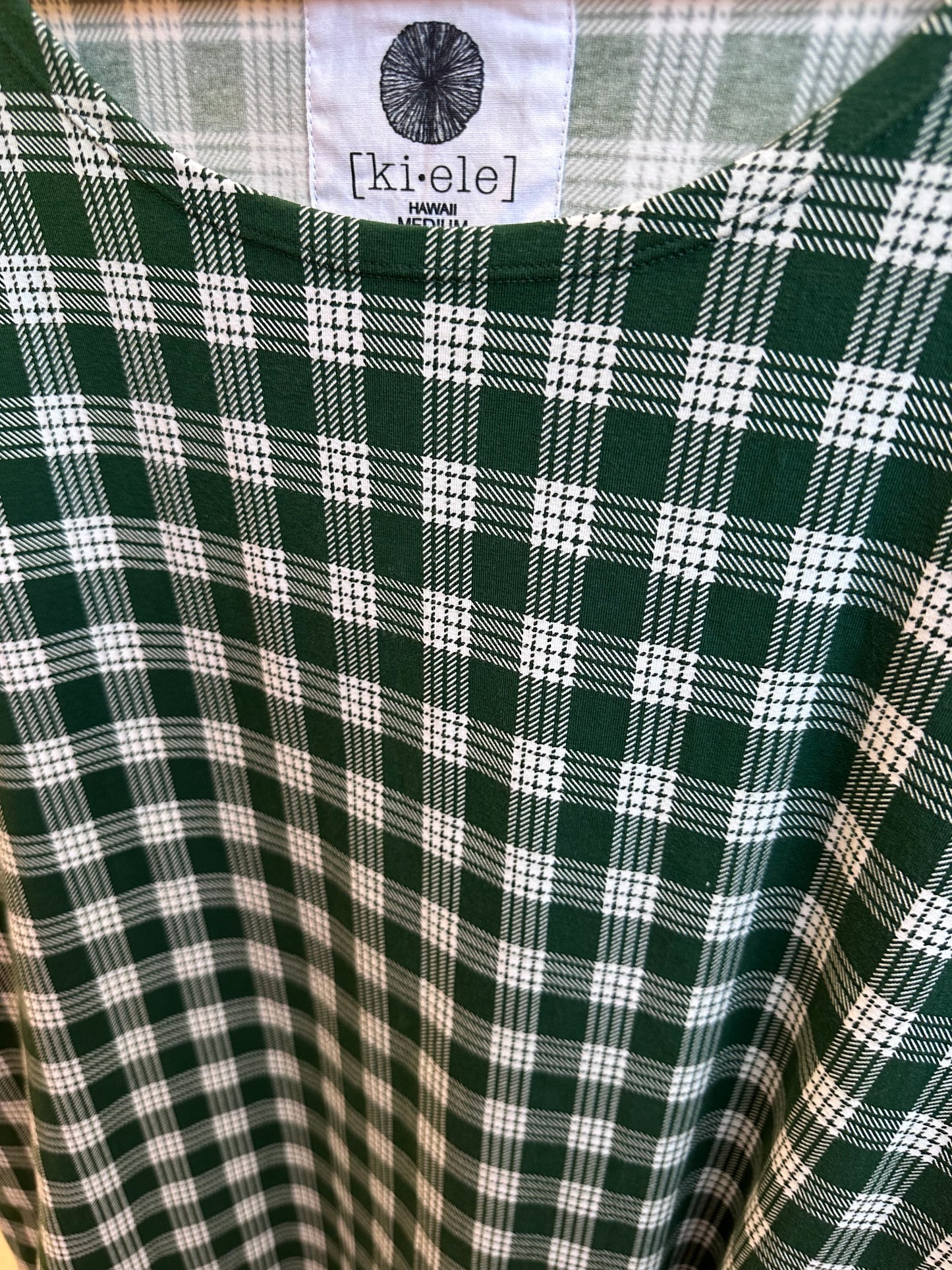 Dark Green Palaka Plaid Hannah Dress