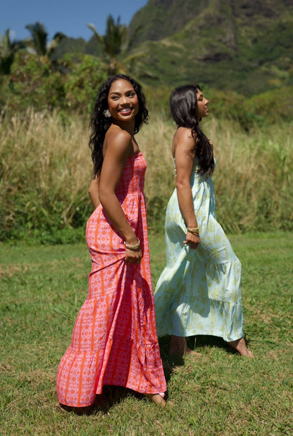 Maile Dress - Papaya Blossom