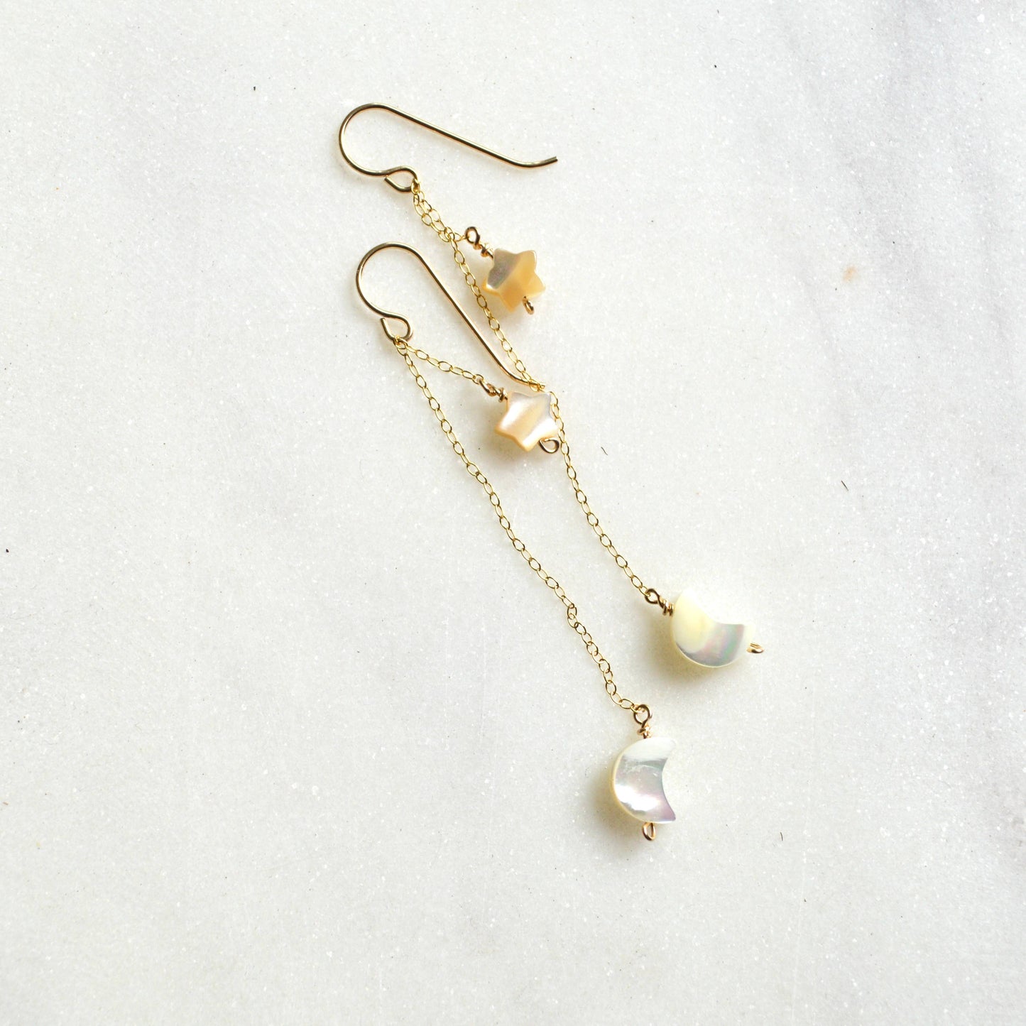 Mini Moon and Star Earrings