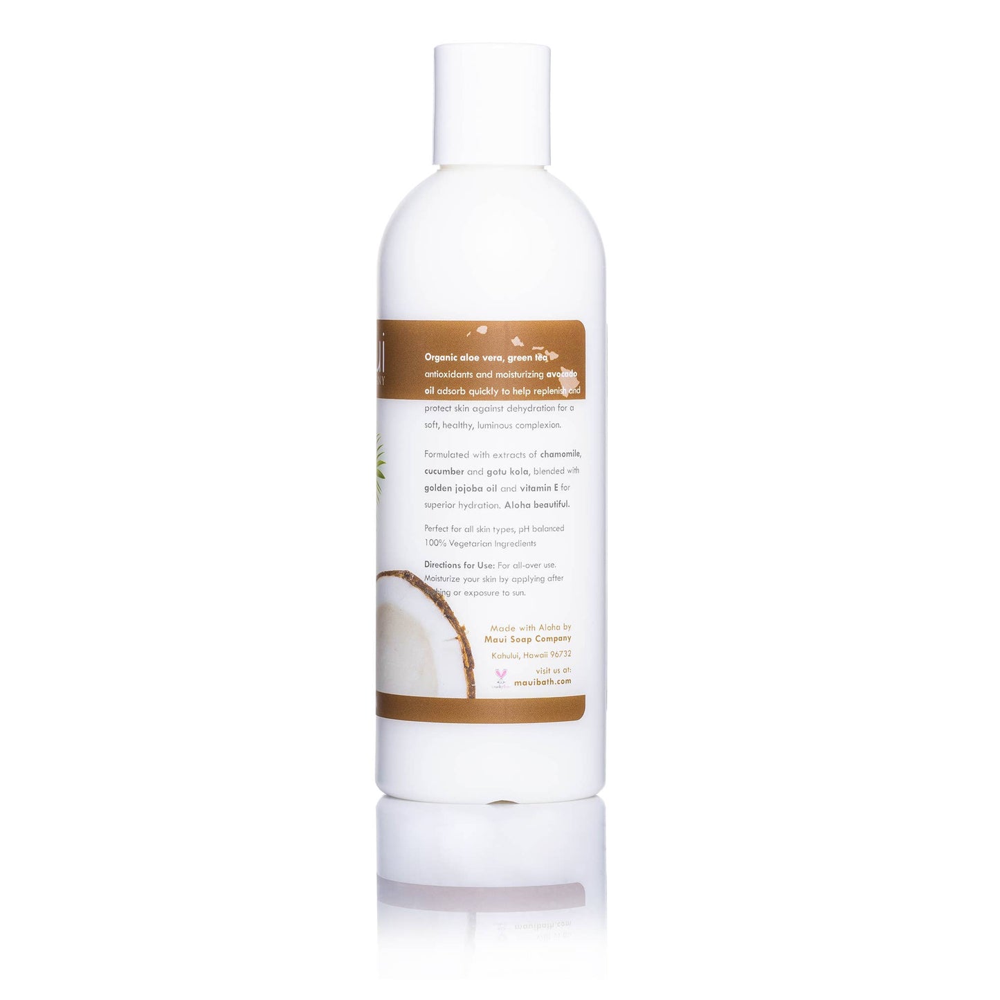 Coconut Body Lotion w/ Avocado Oil, Cucumber & Vit. E, 8 oz