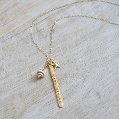 Live Aloha Vertical Bar Necklace