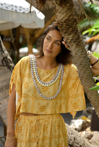 Pua Kenikeni Glow Hina Blouse