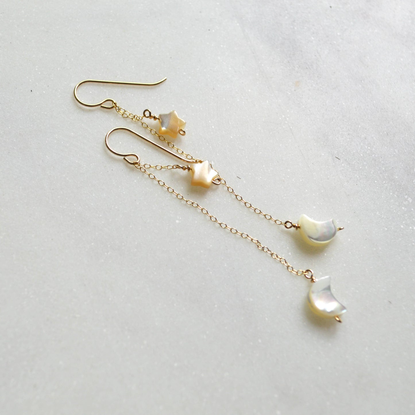 Mini Moon and Star Earrings