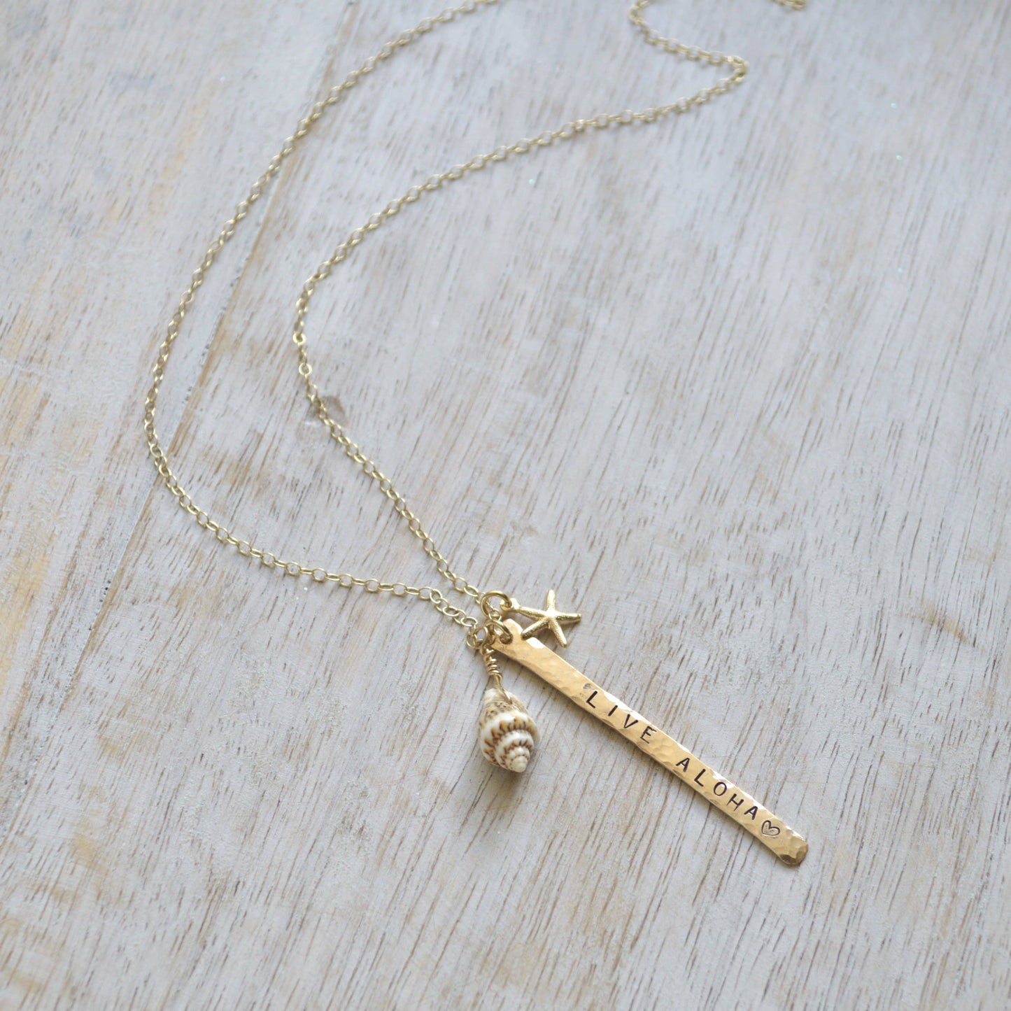 Live Aloha Vertical Bar Necklace