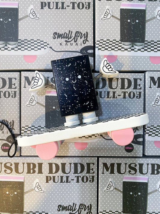 WOODEN MUSUBI DUDE PULL-TOY