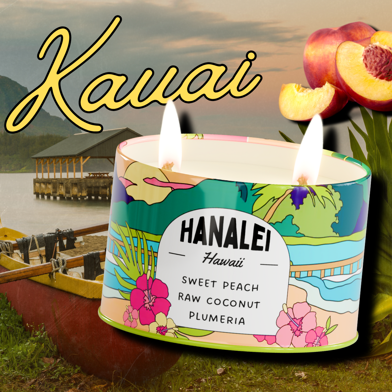 Hanalei Candle – Hawaii Travel Gift Candle