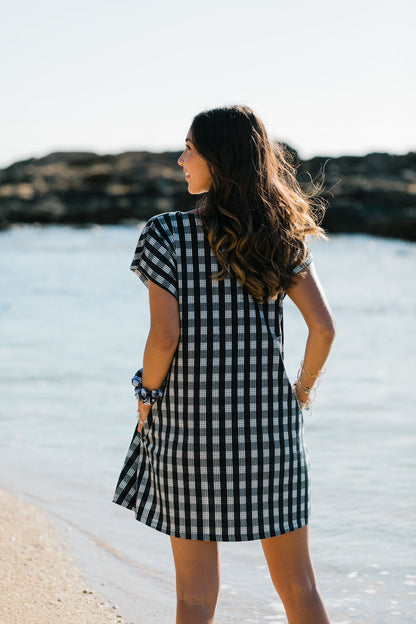 Dark Green Palaka Plaid Hannah Dress