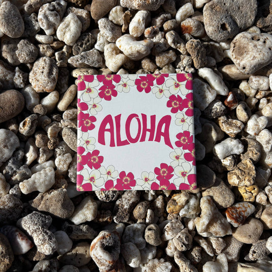 ALOHA Ceramic Coaster
