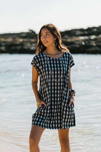 Dark Green Palaka Plaid Hannah Dress