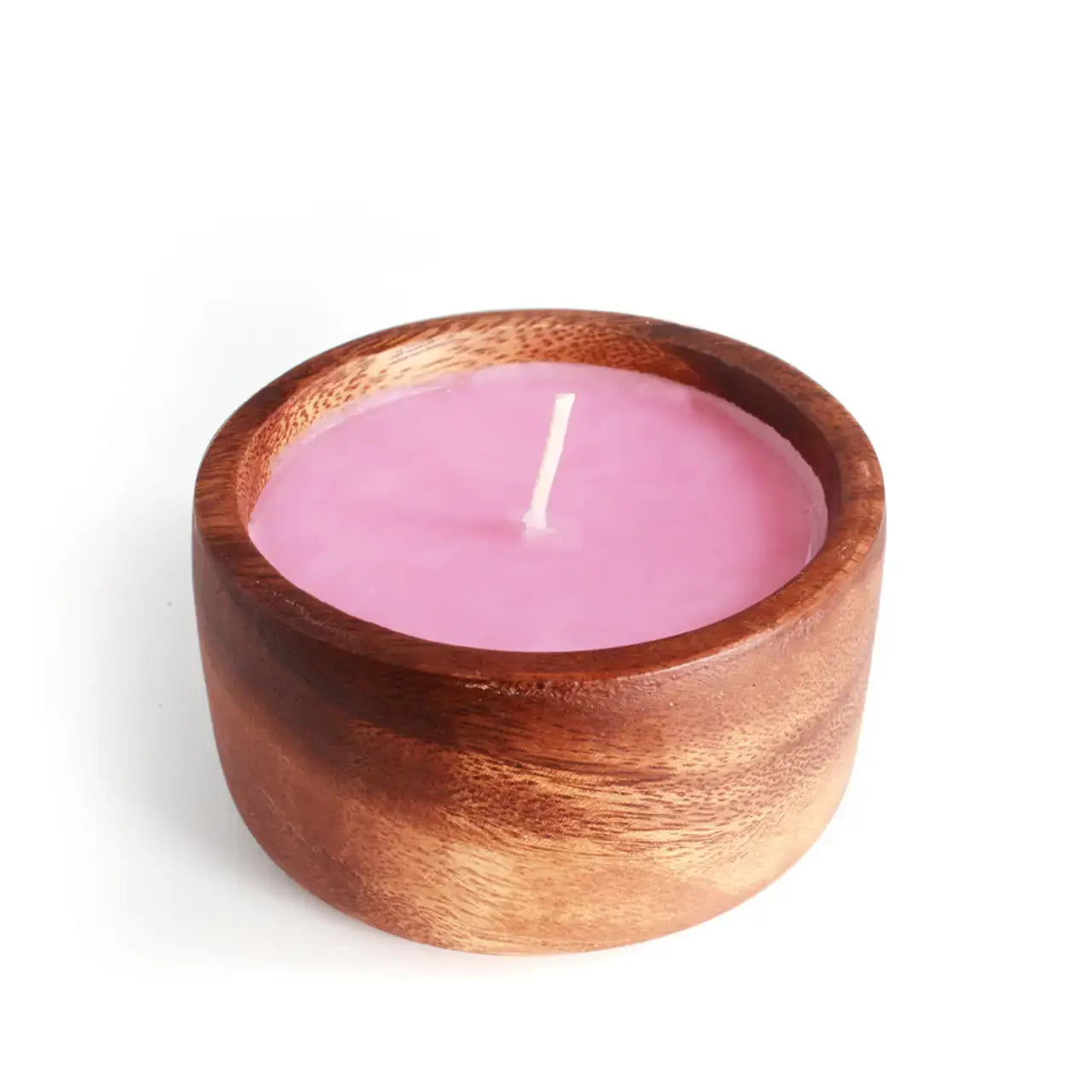 Plumeria - Monkeypod Wood Bowl Candle with Coconut wax