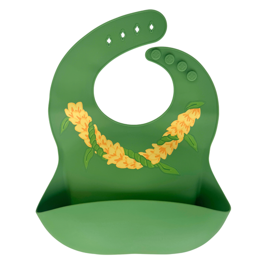 Ava and Oliver Silicone Bib Ilima Lei
