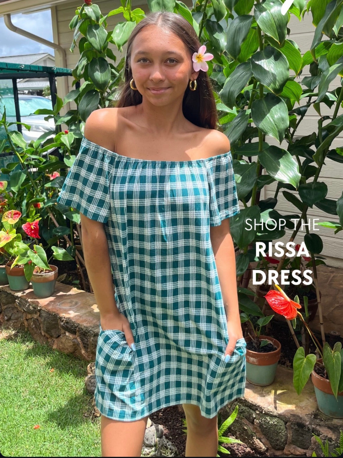 Rissa Dress Olive Palaka