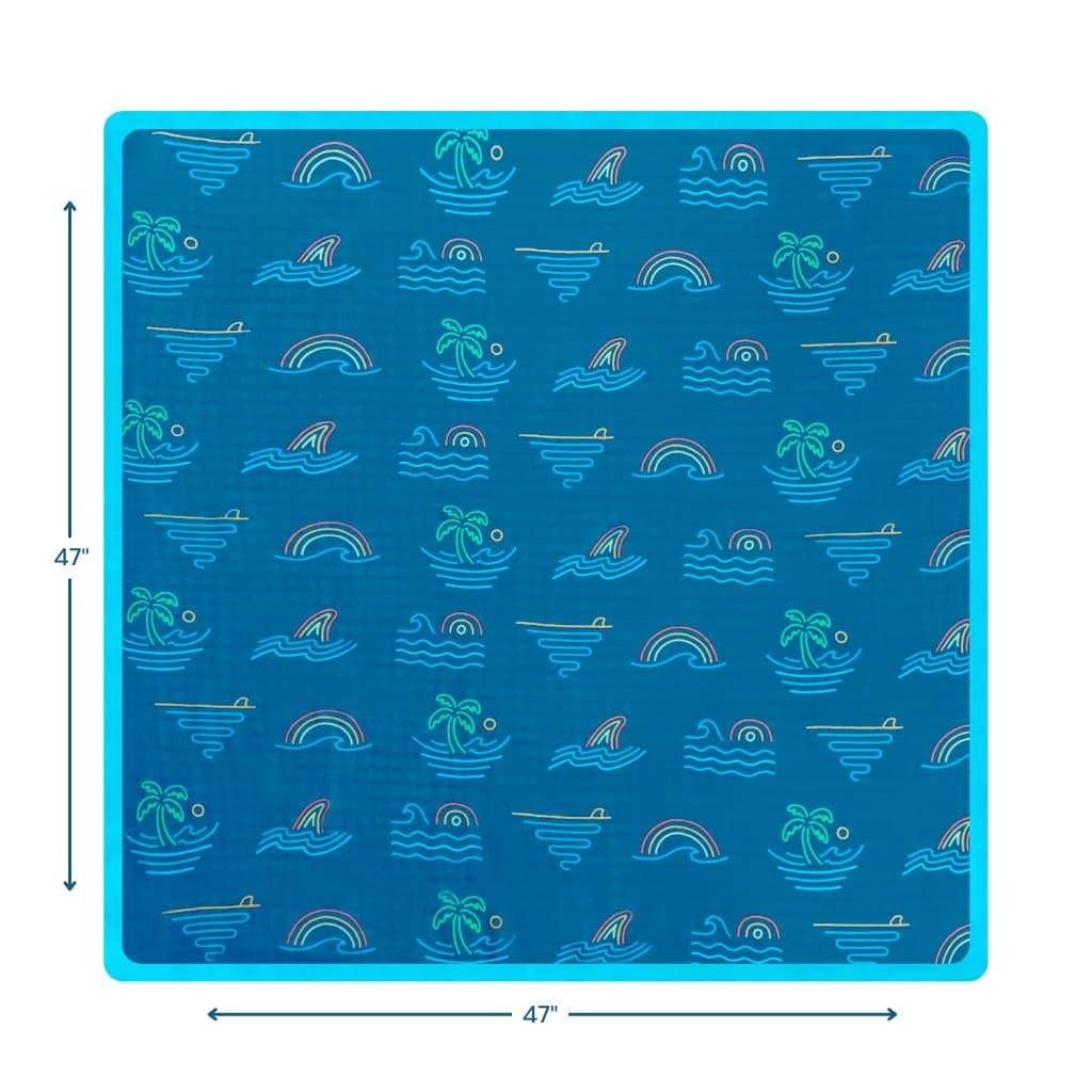 Coco Moon Tropical Daydream Baby Quilt measurements