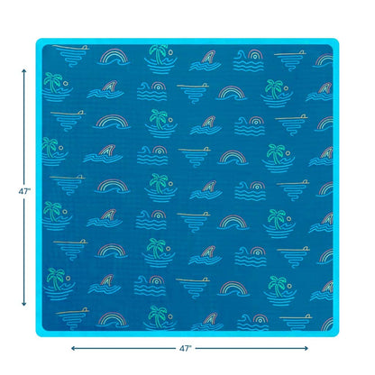 Coco Moon Tropical Daydream Baby Quilt measurements