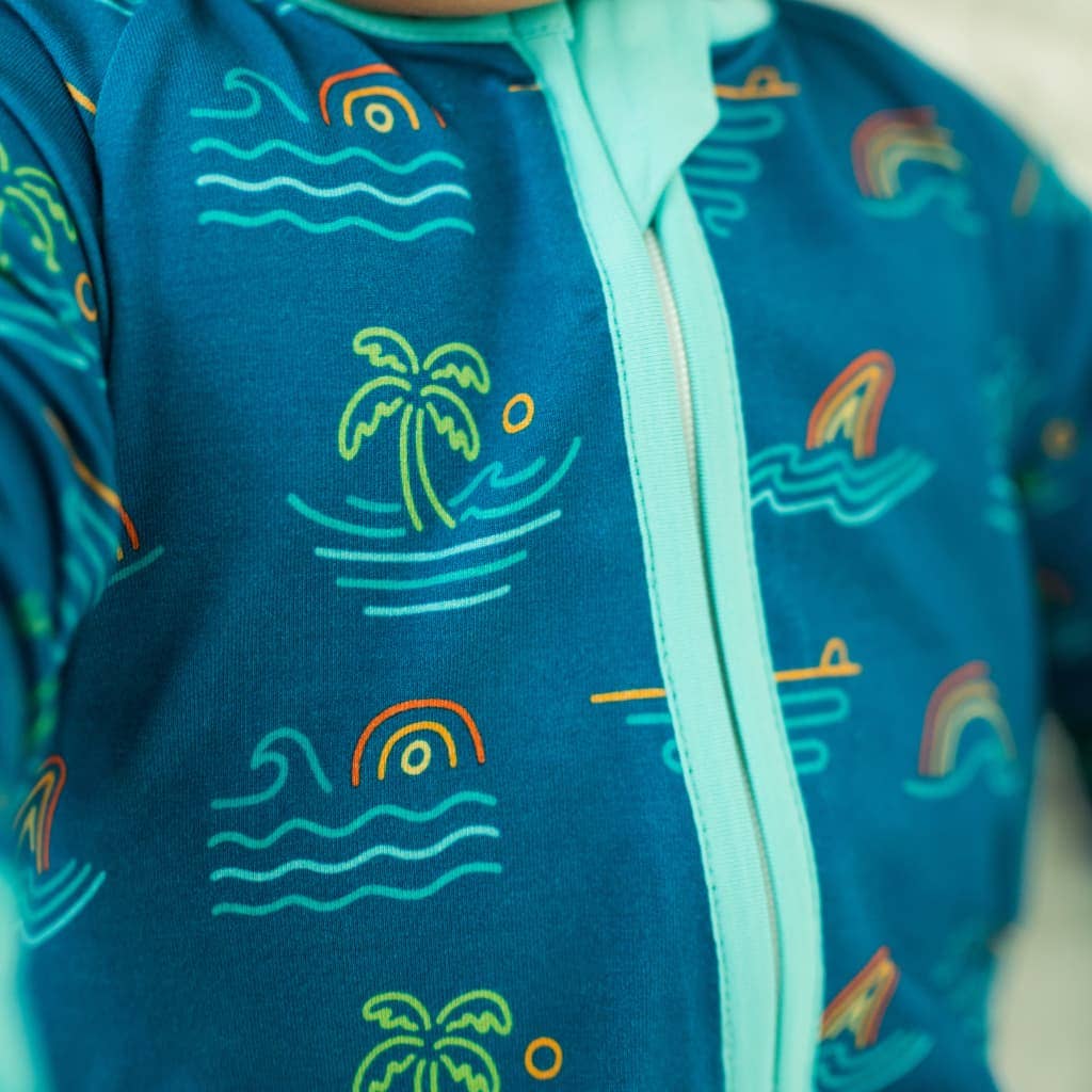 Coco Moon Tropical Daydream Bamboo Coverall zoomed in
