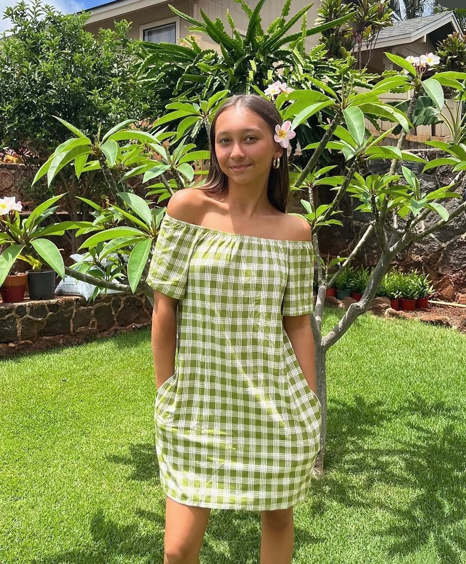 Rissa Dress Olive Palaka