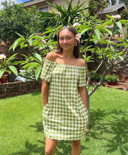 Rissa Dress Olive Palaka