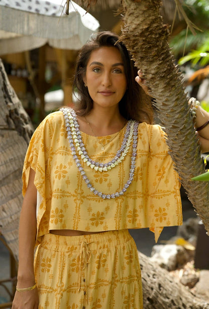 EHA Culture Pua Kenikeni Glow Hina Blouse