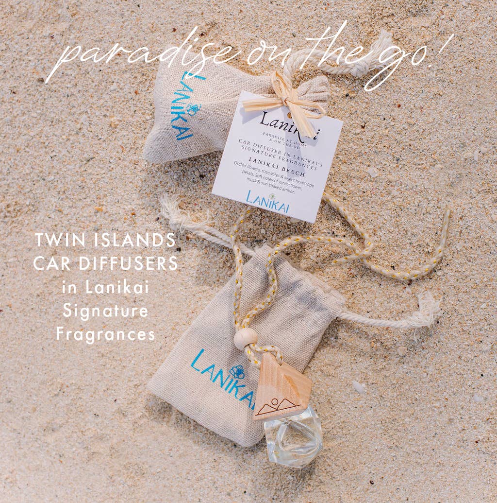 Lanikai Bath and Body Twin Islands Aromatic Car Diffuser, "paradise on the go"
