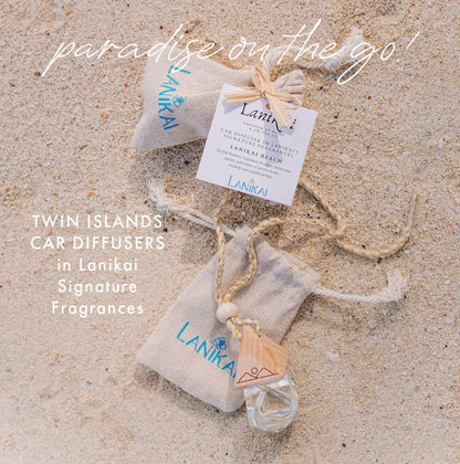 Lanikai Bath and Body Twin Islands Aromatic Car Diffuser, "paradise on the go"