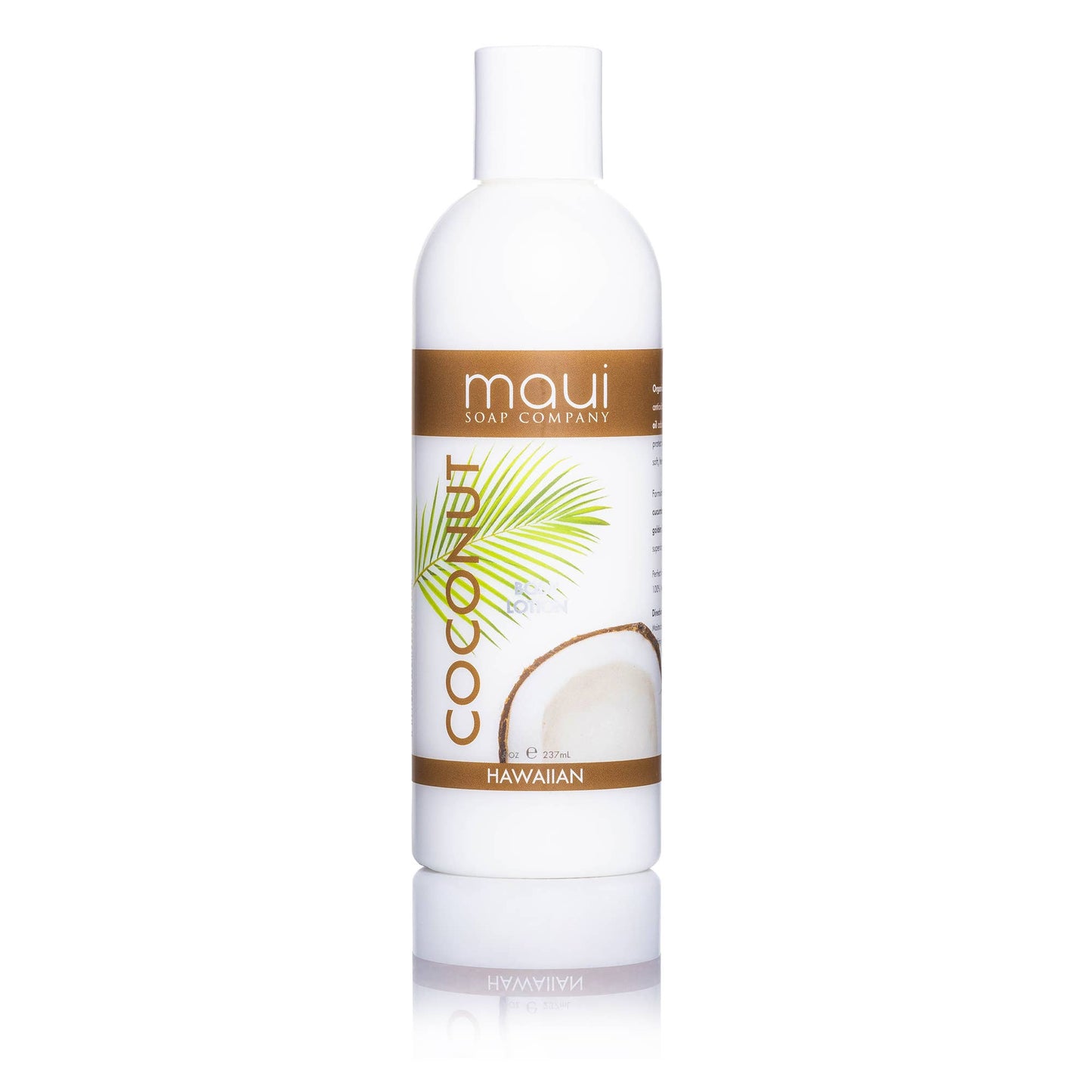 Maui Soap Co Coconut Body Lotion w/ Avocado Oil, Cucumber & Vit. E, 8 oz