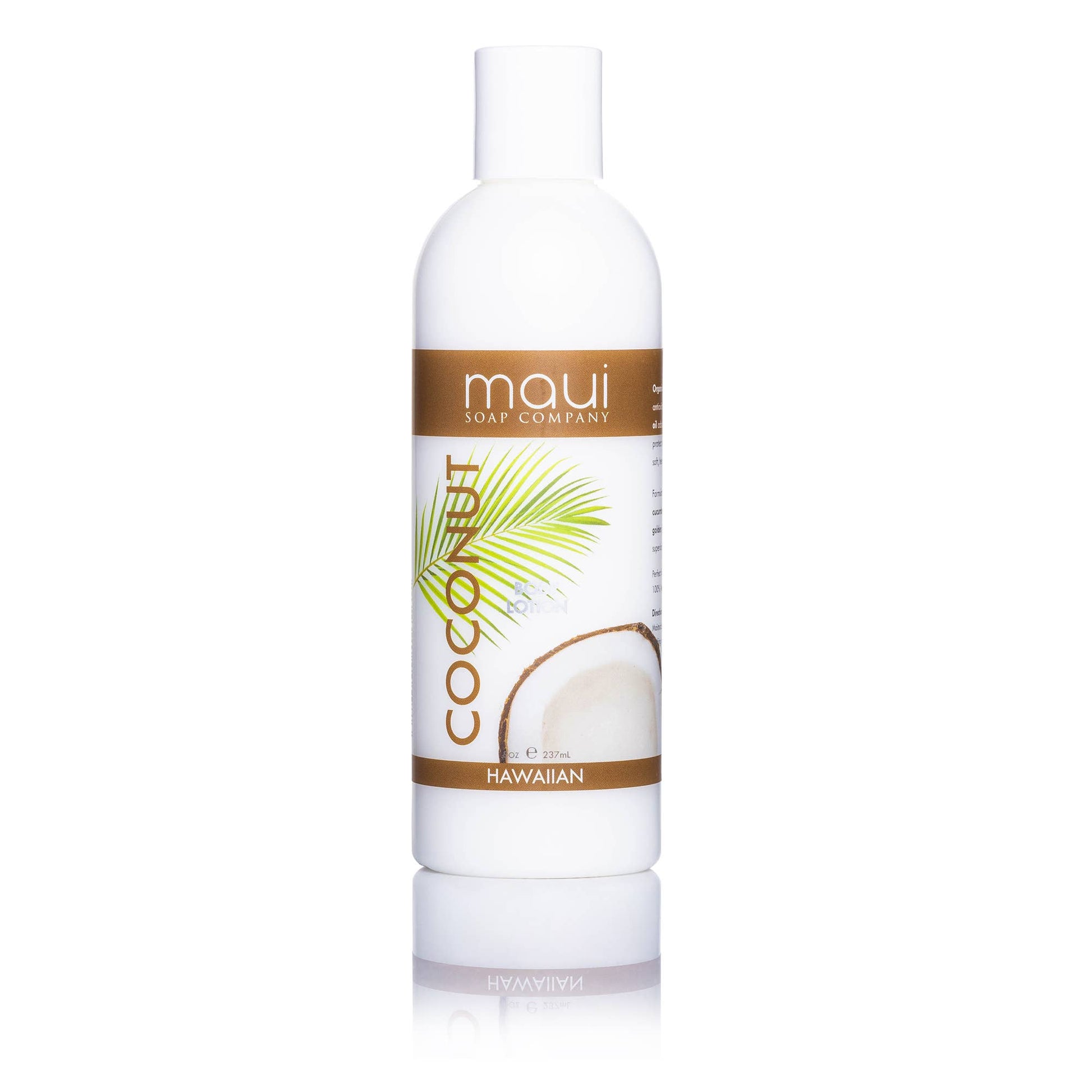 Maui Soap Co Coconut Body Lotion w/ Avocado Oil, Cucumber & Vit. E, 8 oz
