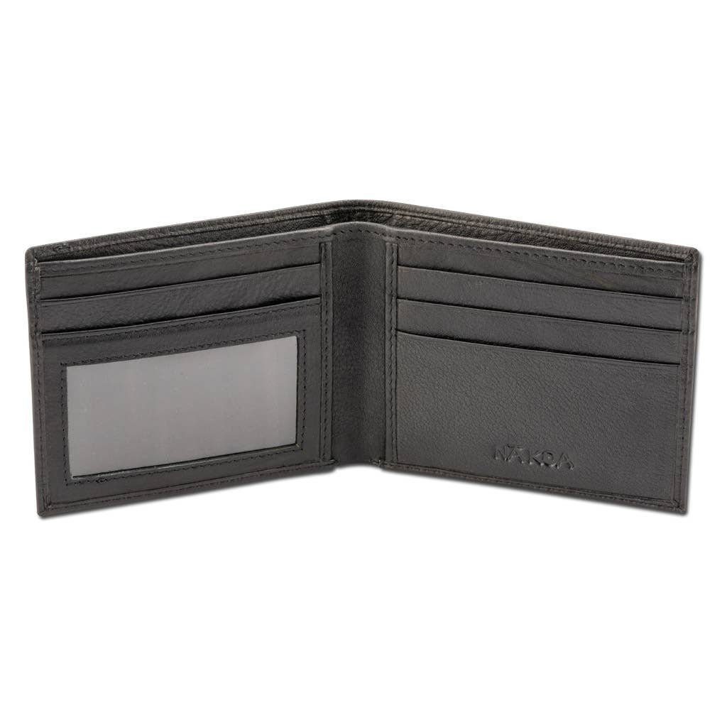 NA KOA Polynesian Tattoo Bifold Wallet Manu (open)