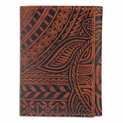 NA KOA Polynesian Tattoo Trifold Wallet Ohana