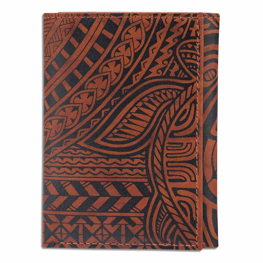 NA KOA Polynesian Tattoo Trifold Wallet Ohana