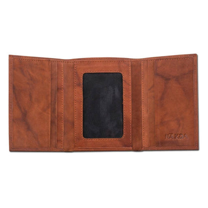 NA KOA Polynesian Tattoo Trifold Wallet Ohana (open)
