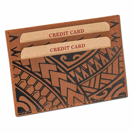 NA KOA Samoan tattoo card holder Art "Hiku" by Eugene Ta'ase Bro