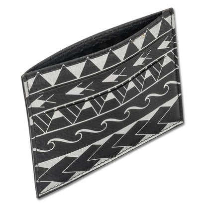 NA KOA Samoan tattoo card holder Art Loa by Eugene Ta'ase (black)
