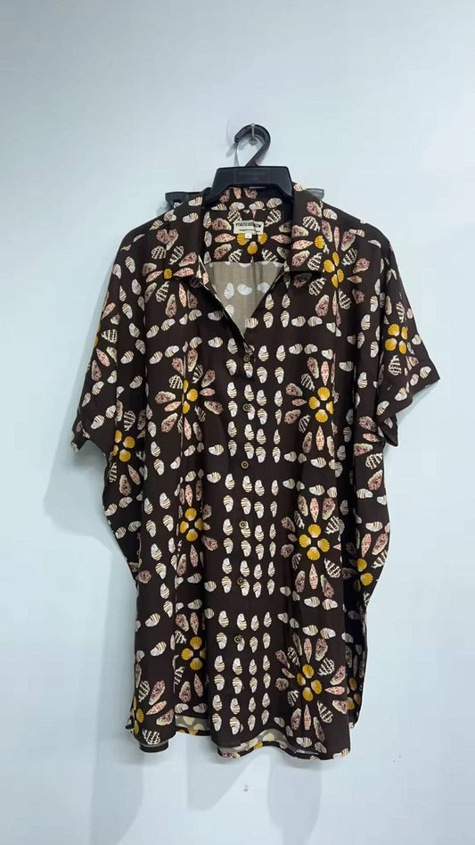 Paradise New Hawaii Oversized shell quilt brown