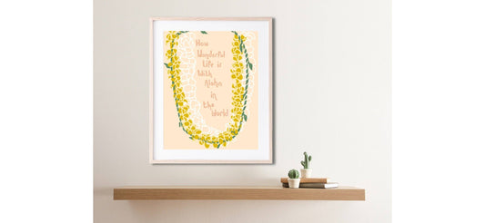Paradise Now Hawaii Aloha in the World Matted Print