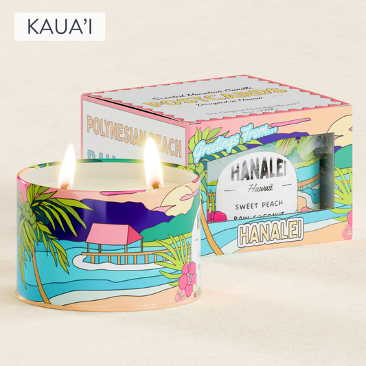 Postcards Hanalei Candle Hawaii Travel Gift Candle