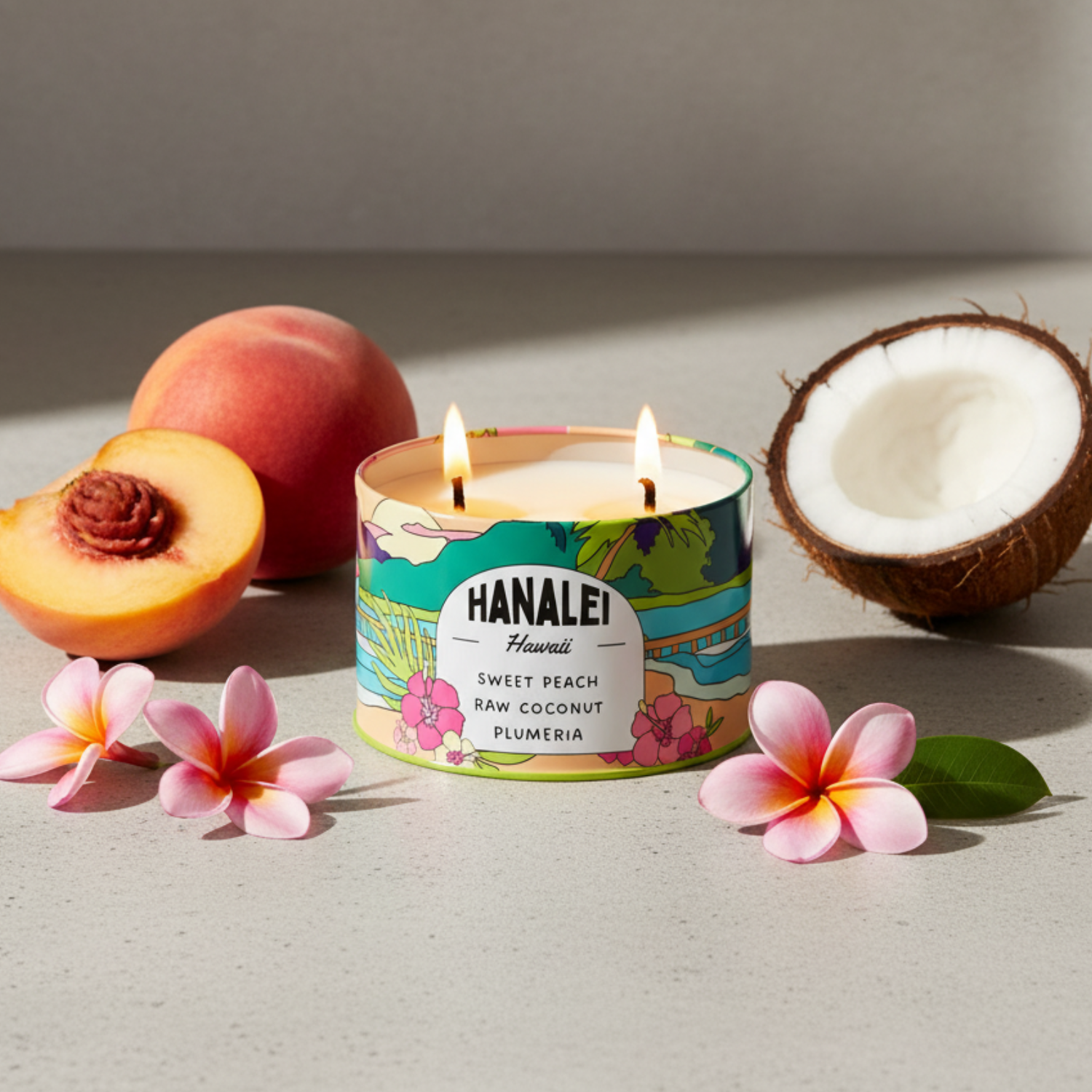 Postcards Hanalei Candle Hawaii Travel Gift Candle
