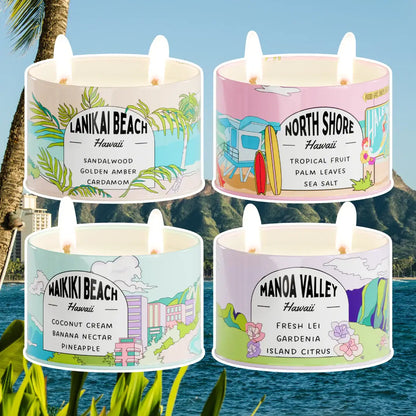 Various Postcards Hawaii scented candles
