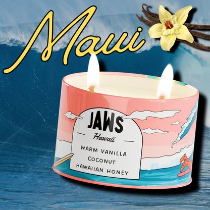 Postcards Jaws Hawaii Scented Destination Candle