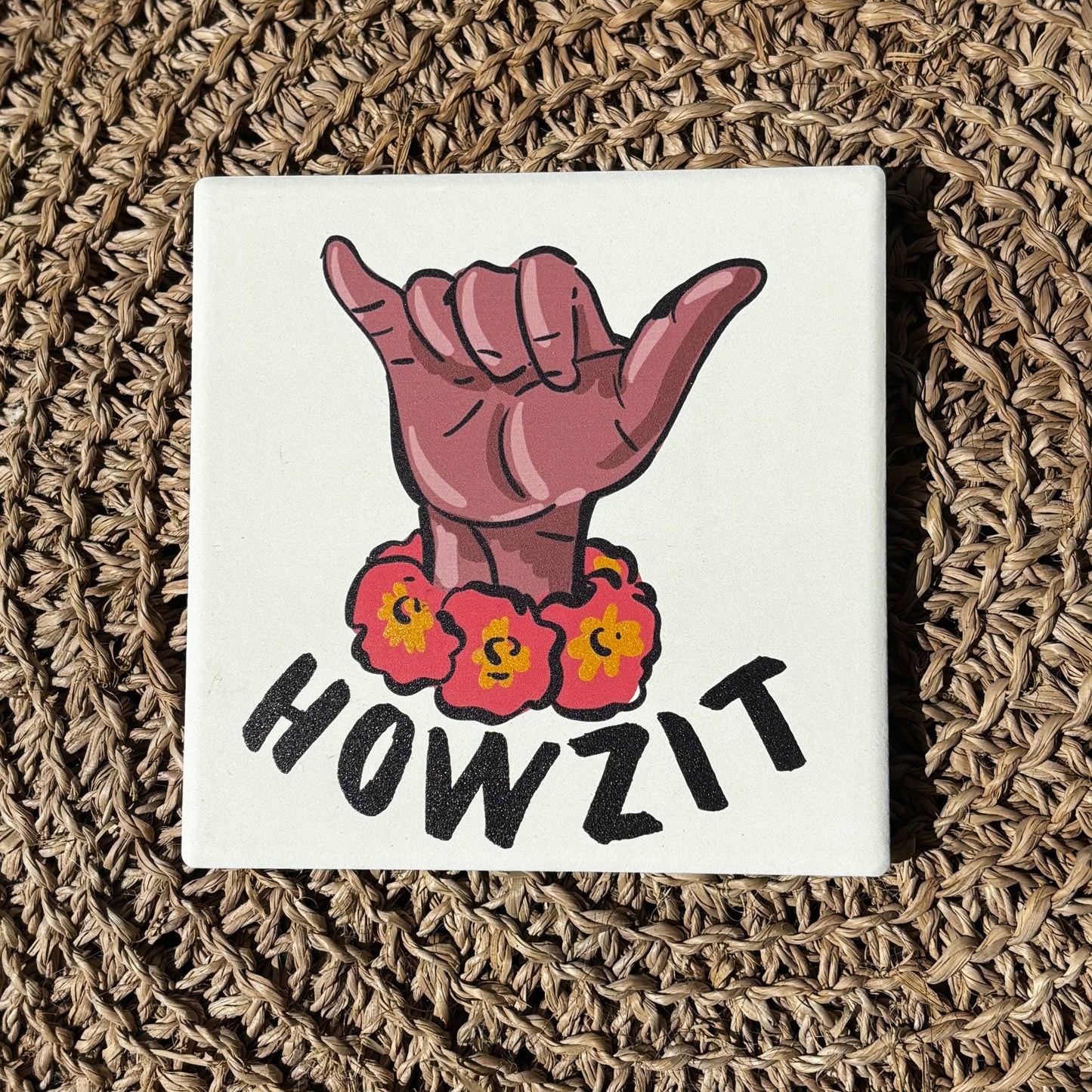 Revel Sun Hawaii Howzit Ceramic Coaster