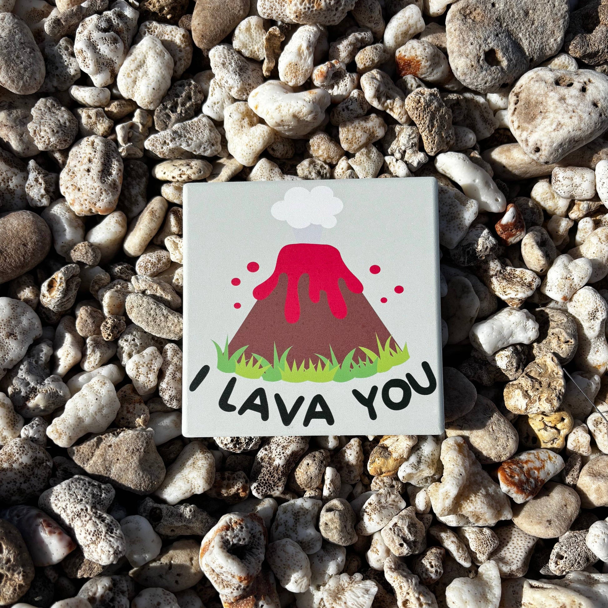 Revel Sun Hawaii I Lava You Ceramic Coaster