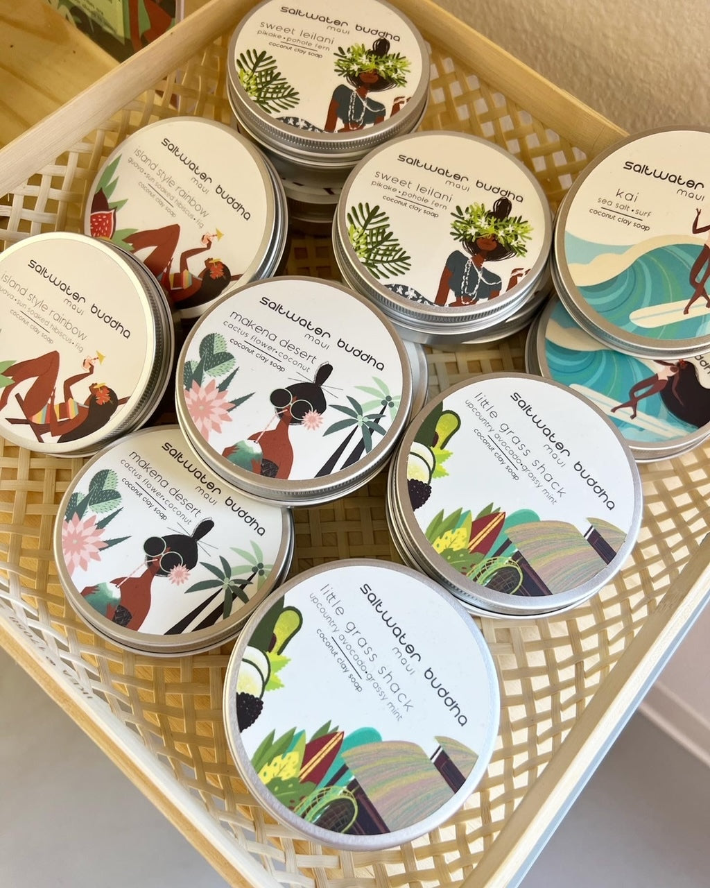 Saltwater Buddha Little Grass Shack Coconut Clay Soap (variety)