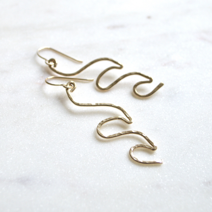 Salty But Sweet Double Wave Earrings