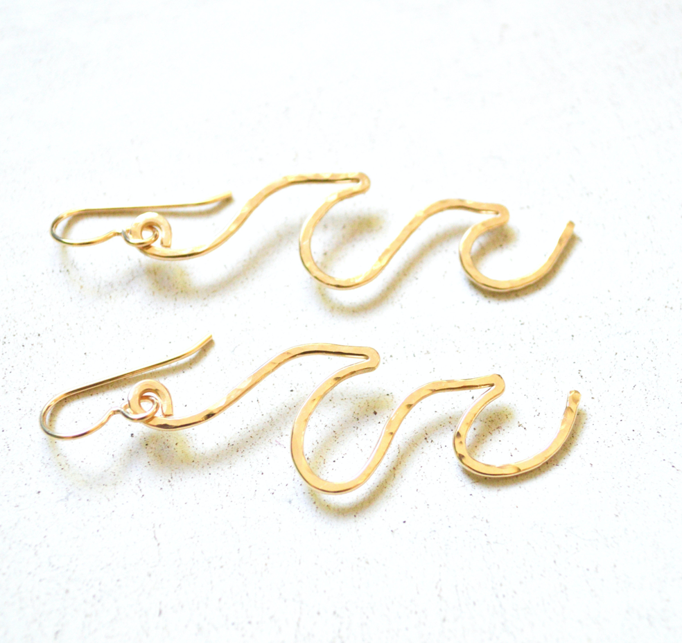 Salty But Sweet Double Wave Earrings