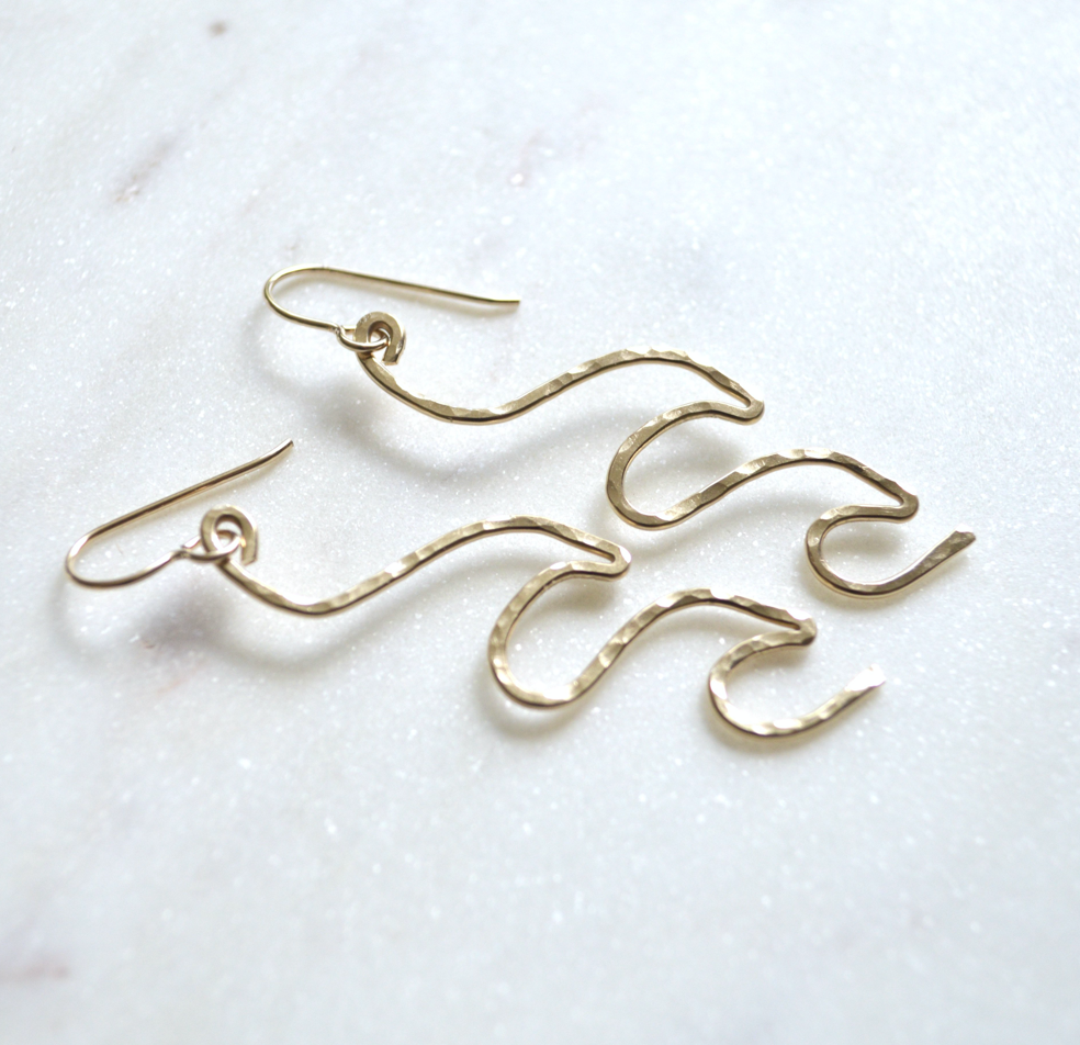 Salty But Sweet Double Wave Earrings