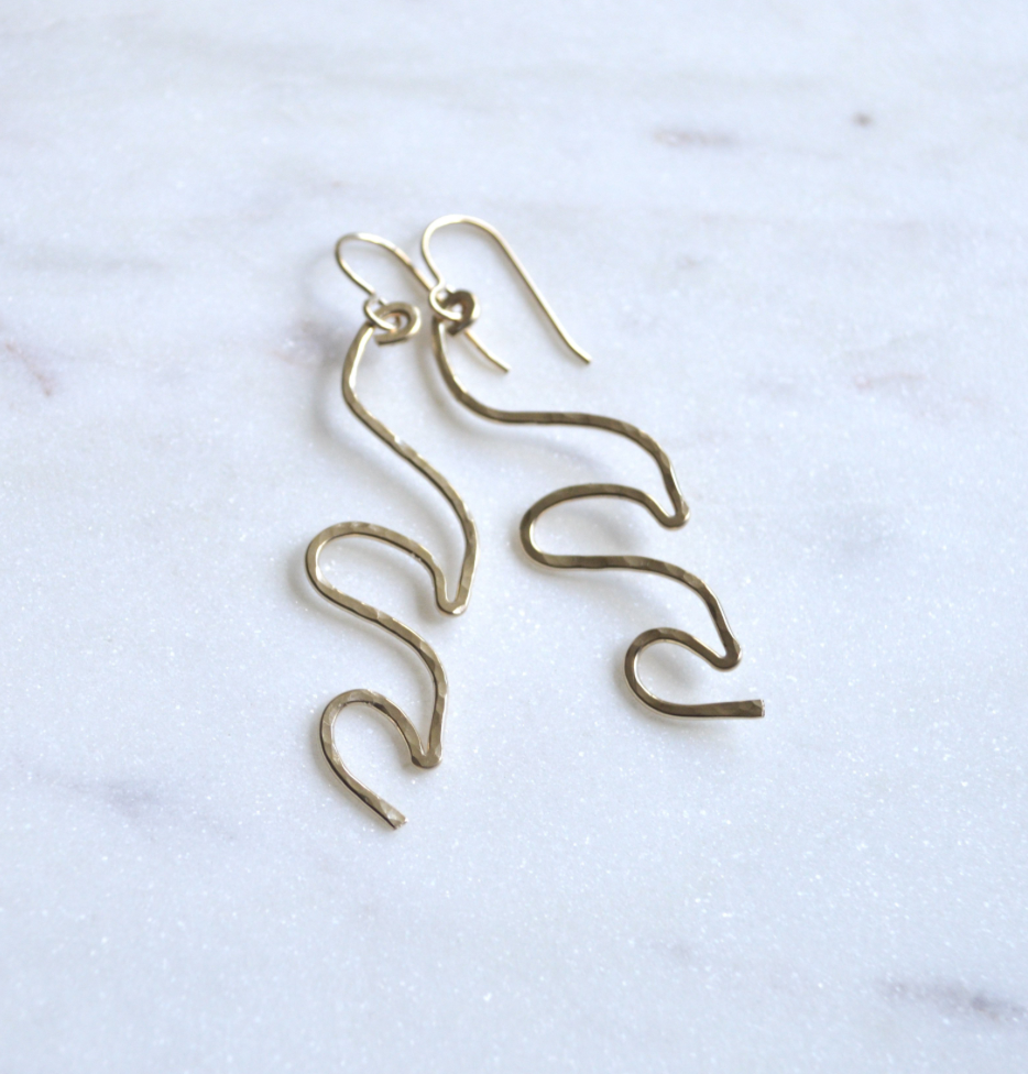 Salty But Sweet Double Wave Earrings