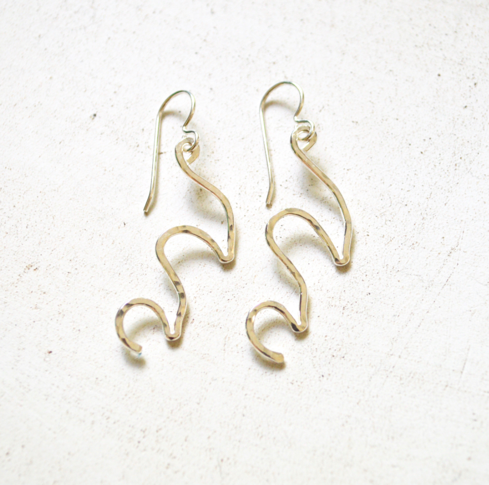 Salty But Sweet Double Wave Earrings