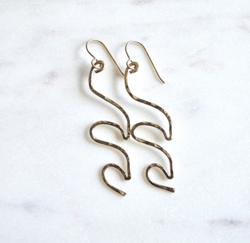 Salty But Sweet Double Wave Earrings